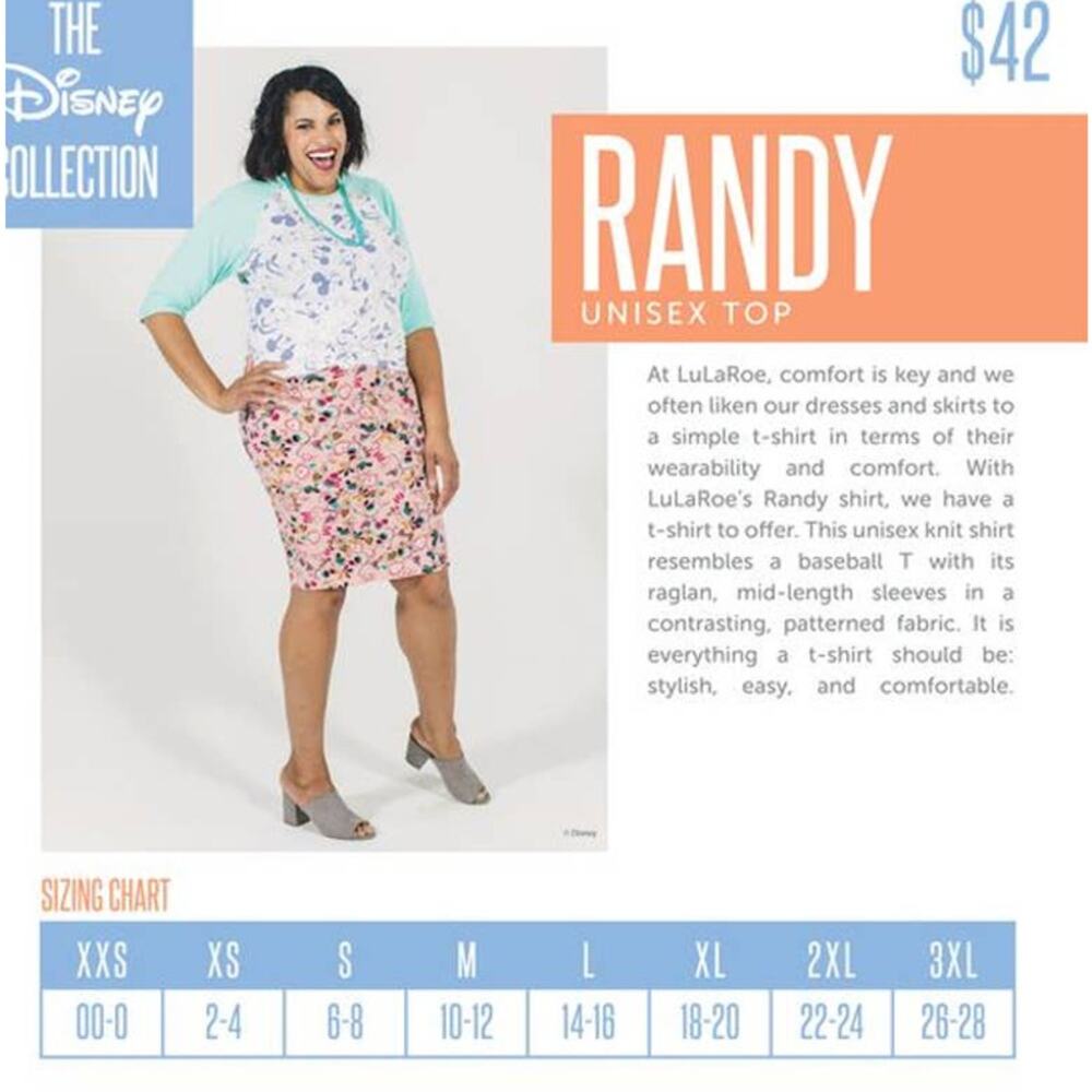 LuLaRoe Disney Minnie Mouse Randy Raglan Baseball Tee - Picture 6 of 6